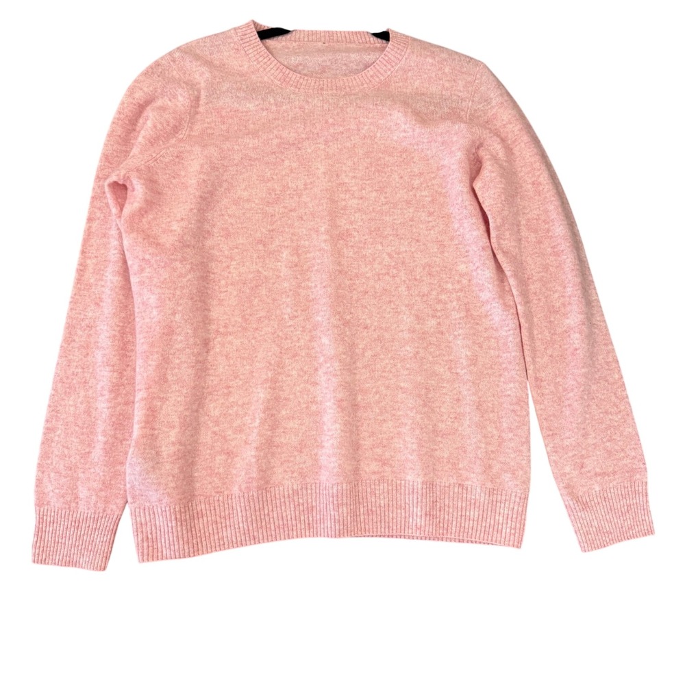 Chanyarn 100% Merino Wool Pink Crewneck Sweater Mens XL NWT